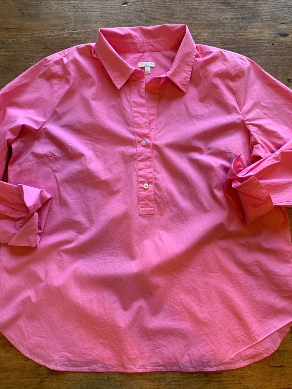 Talbots Bright Pink Popover Shirt - Picture 13 of 16